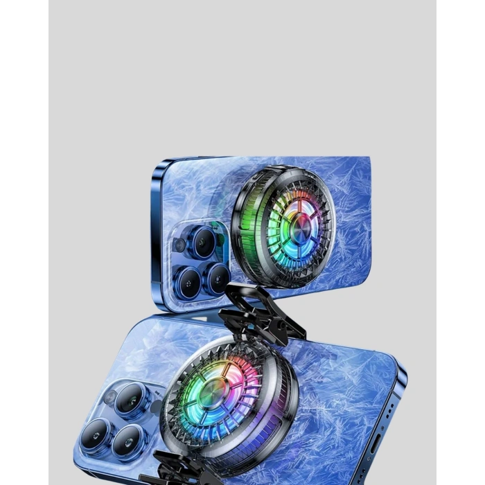 Rgb Işıklı Telefon Soğutucu Fan  Cooler Süper Hızlı Soğutma