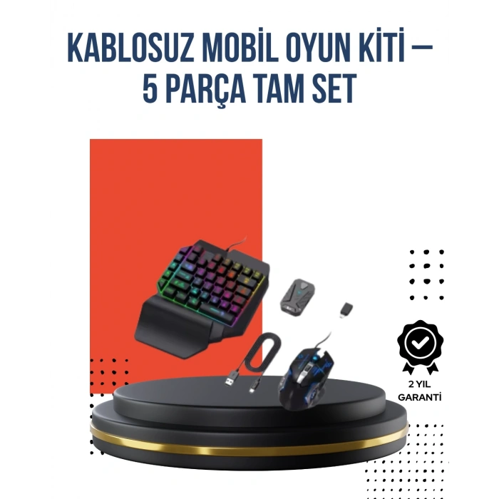 Rgb Klavye + Mouse + Dönüştürücü Seti – Mobil Oyunlarda Üstün Kontrol