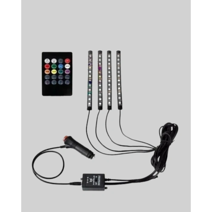Rgb Led Araç İçi Aydınlatma – Kumandalı Sistem