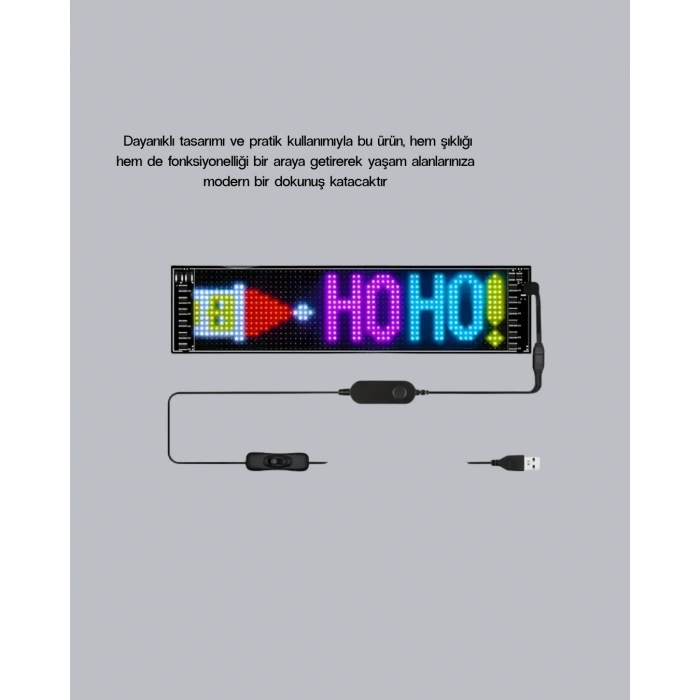Rgb Led Panel – Mobil Uyumlu, Yazı Ve Gıf Destekli, Usb Bağlantılı Dekoratif Ekran