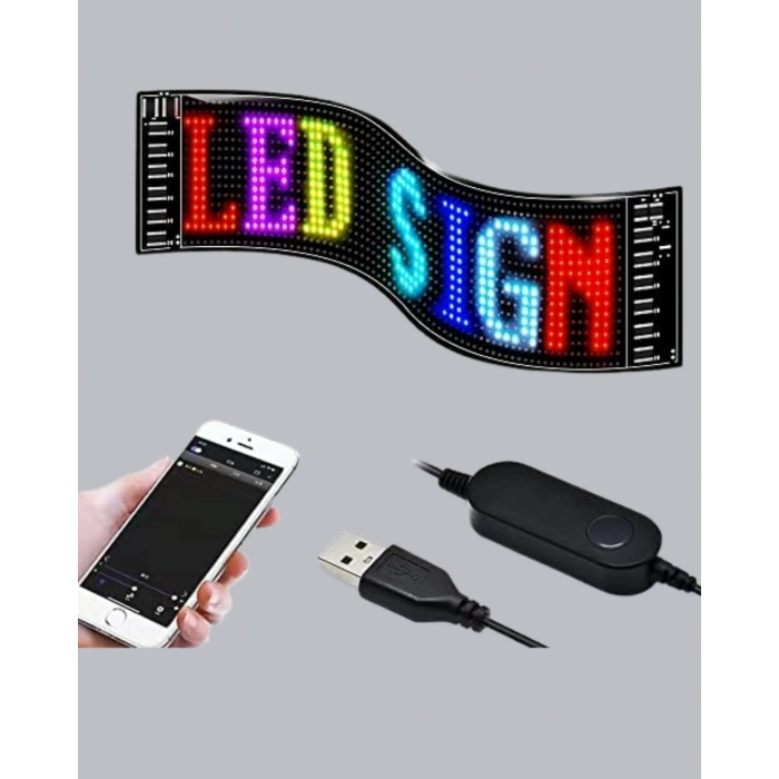 Rgb Led Panel – Usb Güç Girişli, Gıf Ve Yazı Gösterimli Akıllı Ekran