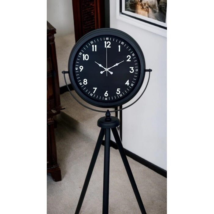 Royal Black Tripod Ayaklı Modern Tasarım Saat