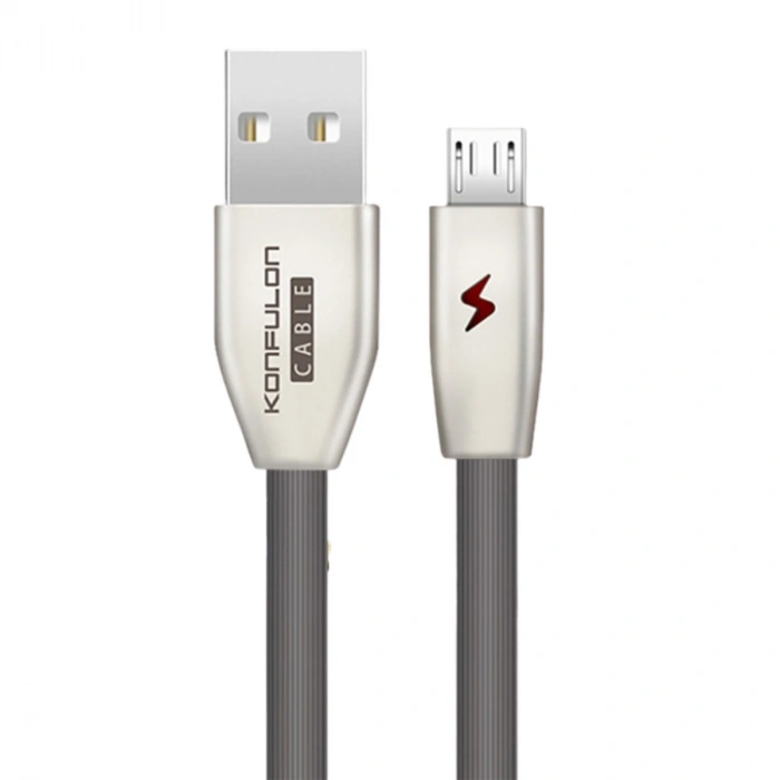 S53 Led Işıklı Micro Usb Kablo 1m 3a - Siyah