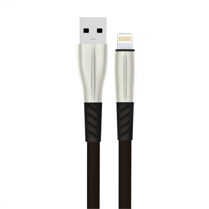 S89 Metal Uçlu Lightning Kablo İphone Uyumlu 1m 2.4a - Siyah
