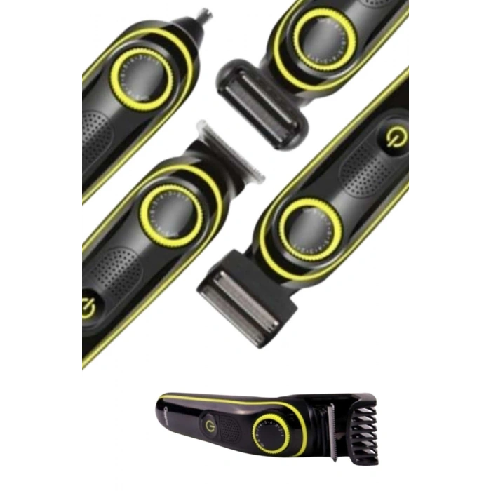 Saç Sakal Şekillendirici Tıraş Makinesi 5 Başlıklı Paslanmaz Çelik Bıçaklı Unısex