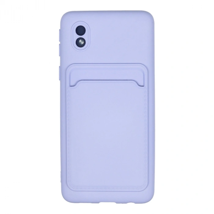 Samsung Galaxy A01 Core Kılıf Kelvin Kartvizitli Silikon - Lila