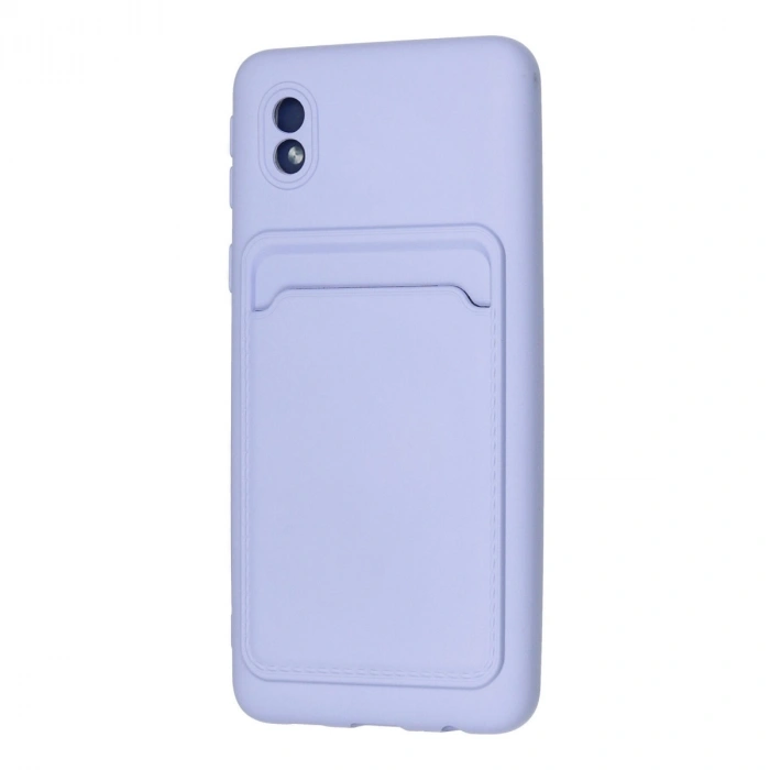 Samsung Galaxy A01 Core Kılıf Kelvin Kartvizitli Silikon - Lila