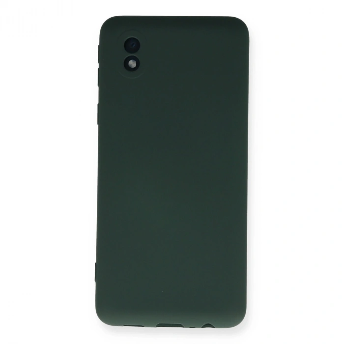 Samsung Galaxy A01 Core Kılıf Nano İçi Kadife Silikon - Koyu Yeşil