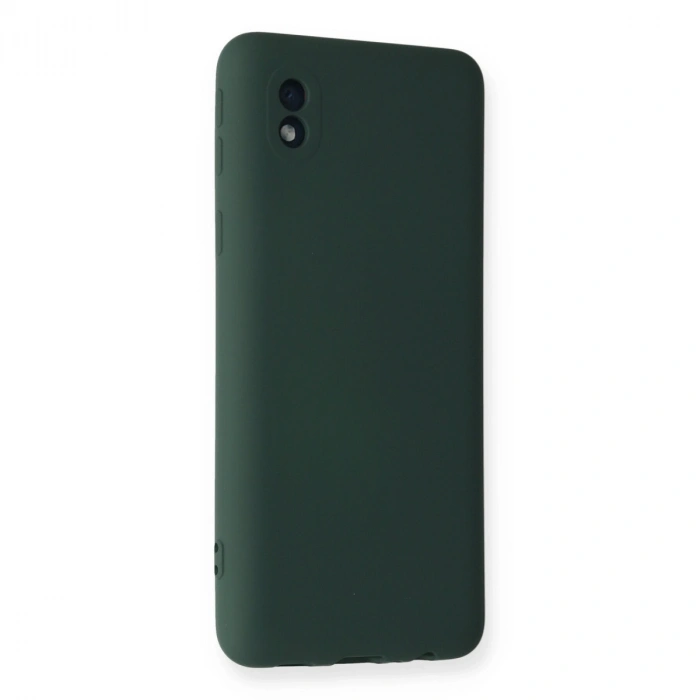 Samsung Galaxy A01 Core Kılıf Nano İçi Kadife Silikon - Koyu Yeşil