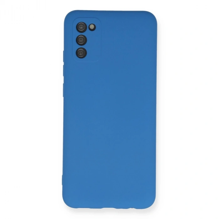 Samsung Galaxy A02s Kılıf Nano İçi Kadife Silikon - Mavi