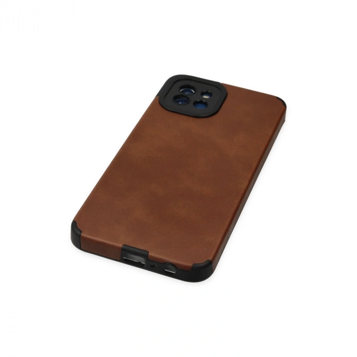 Samsung Galaxy A03 Kılıf Loop Deri Silikon - Kahverengi