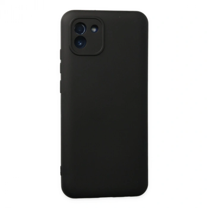 Samsung Galaxy A03 Kılıf Nano İçi Kadife Silikon - Siyah