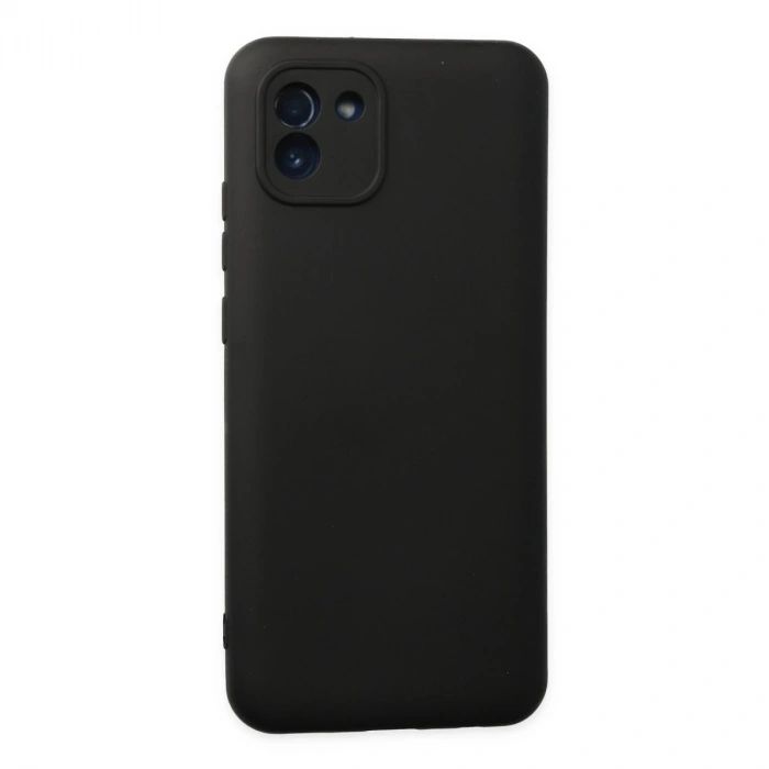 Samsung Galaxy A03 Kılıf Nano İçi Kadife Silikon - Siyah