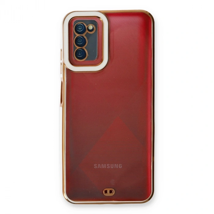 Samsung Galaxy A03s Kılıf Liva Lens Silikon - Beyaz