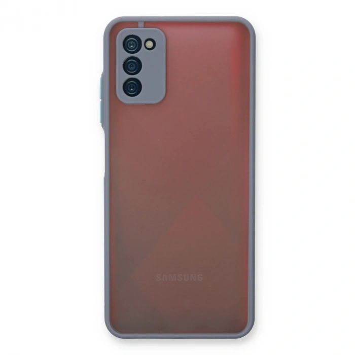 Samsung Galaxy A03s Kılıf Montreal Silikon Kapak - Gri