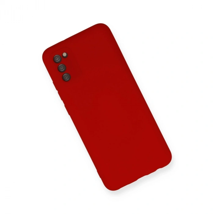 Samsung Galaxy A03s Kılıf Nano İçi Kadife Silikon - Kırmızı