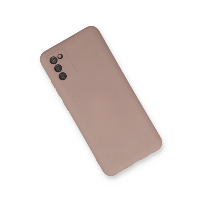 Samsung Galaxy A03s Kılıf Nano İçi Kadife Silikon - Pudra