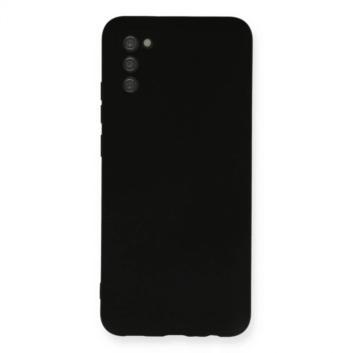 Samsung Galaxy A03s Kılıf Nano İçi Kadife Silikon - Siyah