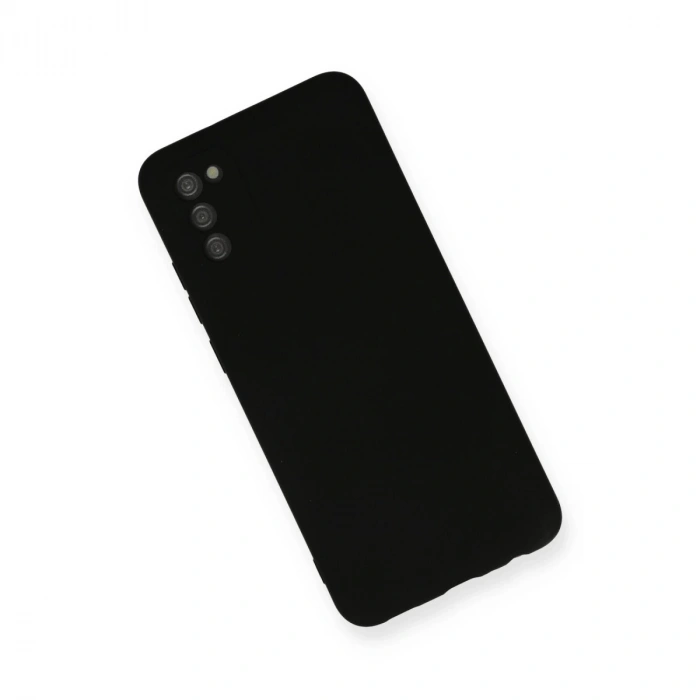 Samsung Galaxy A03s Kılıf Nano İçi Kadife Silikon - Siyah