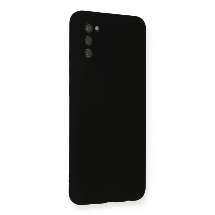Samsung Galaxy A03s Kılıf Nano İçi Kadife Silikon - Siyah