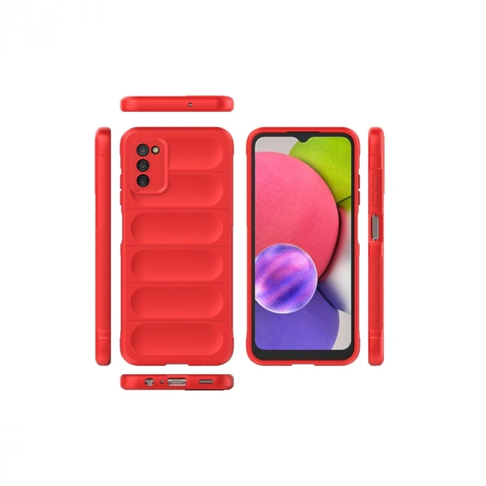 Samsung Galaxy A03s Kılıf Optimum Silikon - Kırmızı