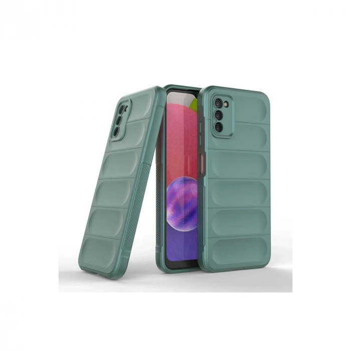 Samsung Galaxy A03s Kılıf Optimum Silikon - Koyu Yeşil