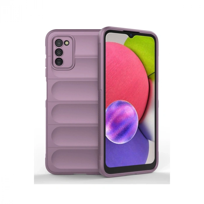 Samsung Galaxy A03s Kılıf Optimum Silikon - Mor