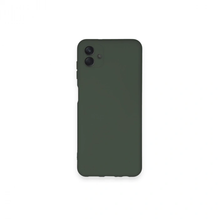 Samsung Galaxy A04 Kılıf Nano İçi Kadife Silikon - Koyu Yeşil