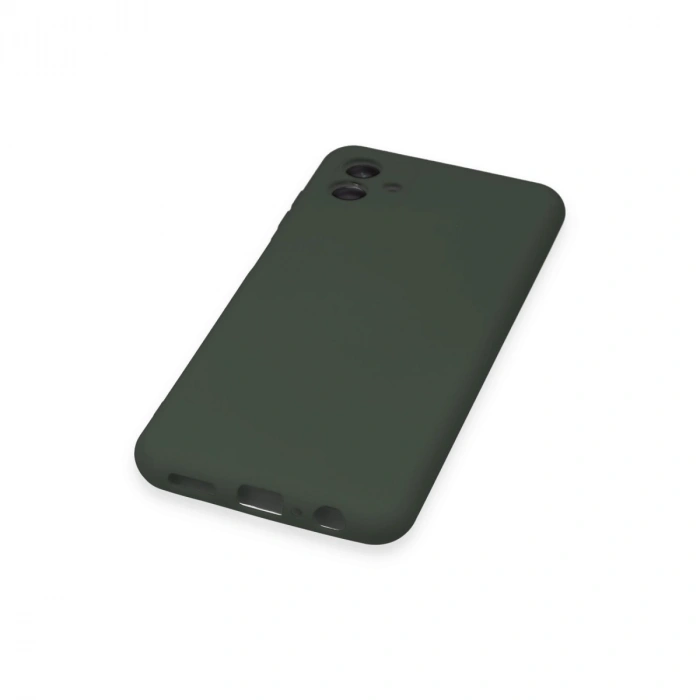 Samsung Galaxy A04 Kılıf Nano İçi Kadife Silikon - Koyu Yeşil