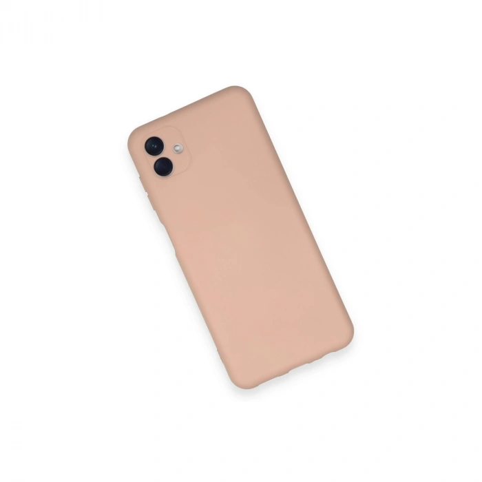 Samsung Galaxy A04 Kılıf Nano İçi Kadife Silikon - Pudra