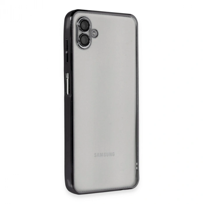 Samsung Galaxy A04 Kılıf Razer Lensli Silikon - Siyah