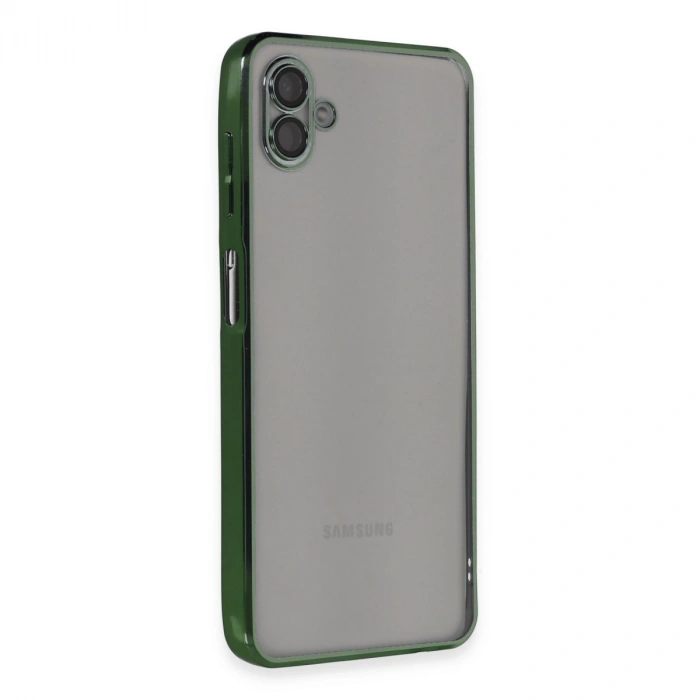 Samsung Galaxy A04 Kılıf Razer Lensli Silikon - Yeşil