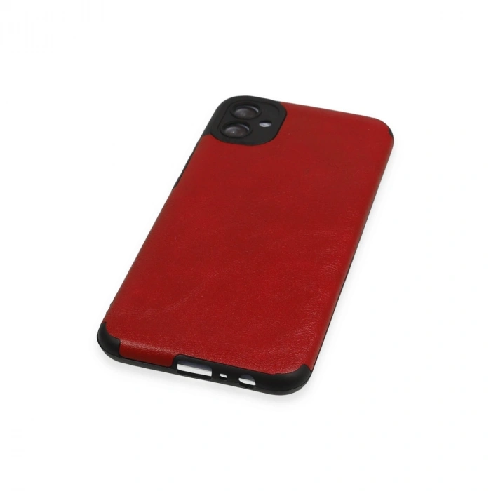 Samsung Galaxy A04e Kılıf Loop Deri Silikon - Kırmızı