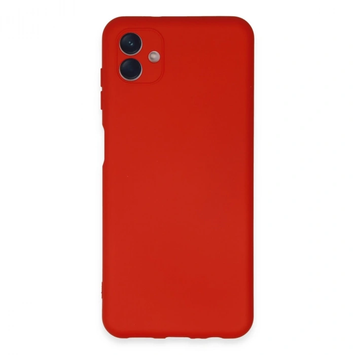 Samsung Galaxy A04e Kılıf Nano İçi Kadife Silikon - Kırmızı