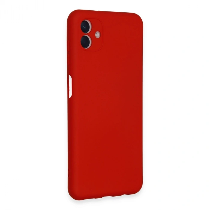Samsung Galaxy A04e Kılıf Nano İçi Kadife Silikon - Kırmızı