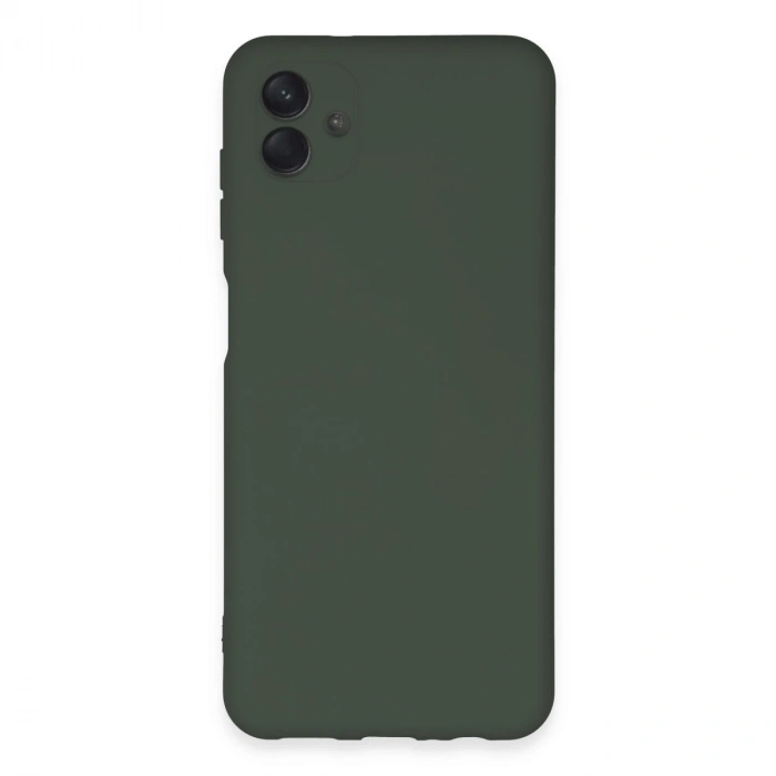 Samsung Galaxy A04e Kılıf Nano İçi Kadife Silikon - Koyu Yeşil