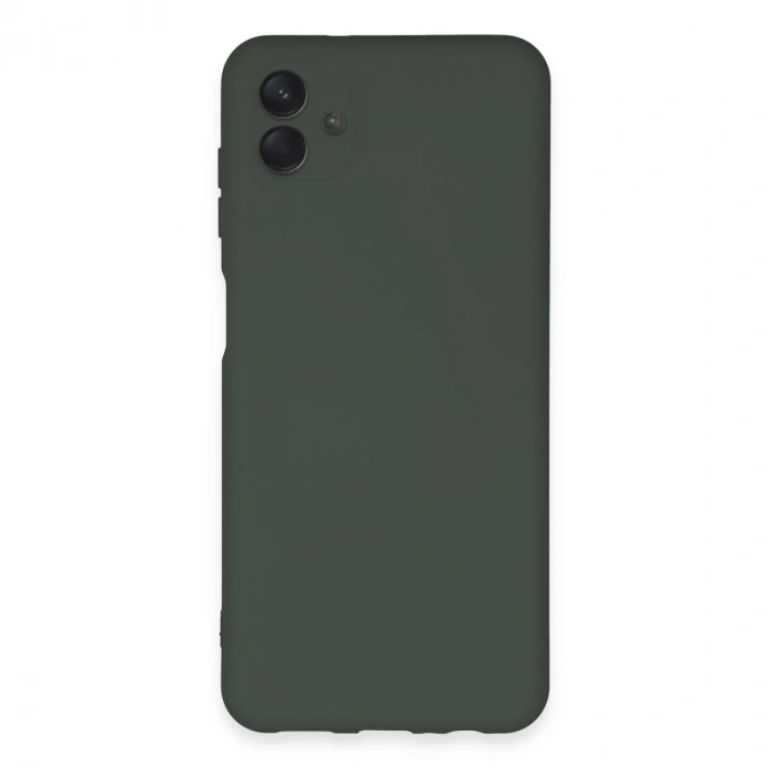 Samsung Galaxy A04e Kılıf Nano İçi Kadife Silikon - Koyu Yeşil