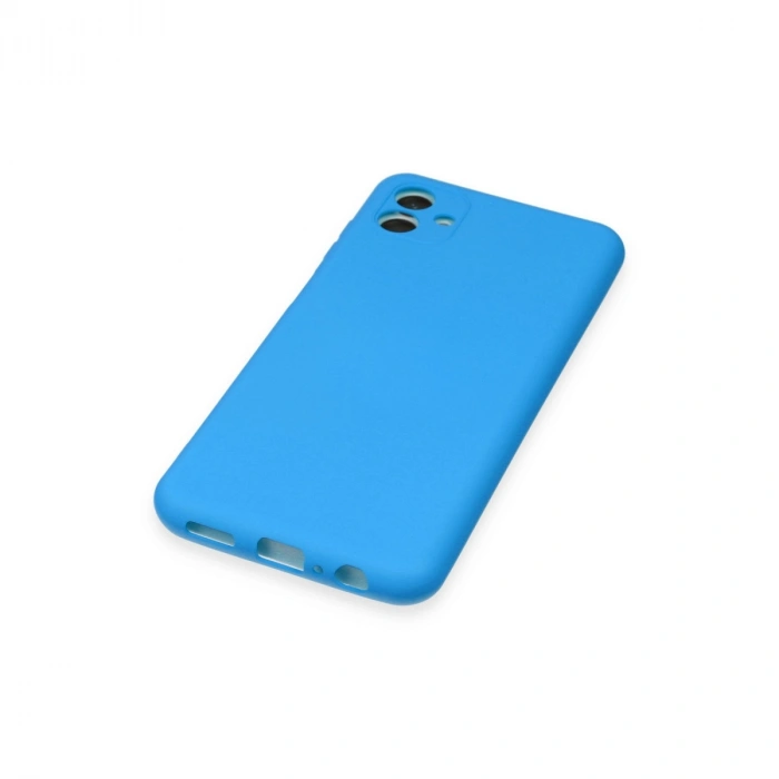 Samsung Galaxy A04e Kılıf Nano İçi Kadife Silikon - Mavi