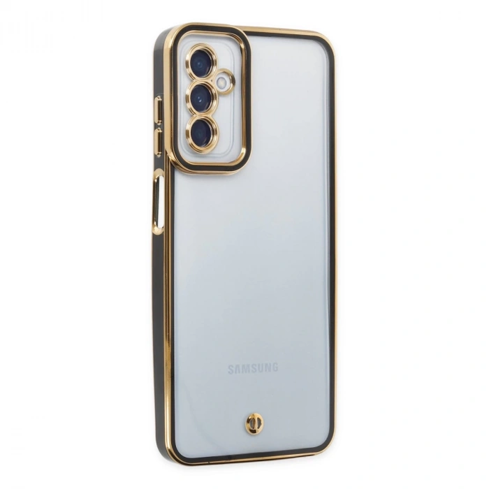 Samsung Galaxy A04s Kılıf Liva Lens Silikon - Siyah