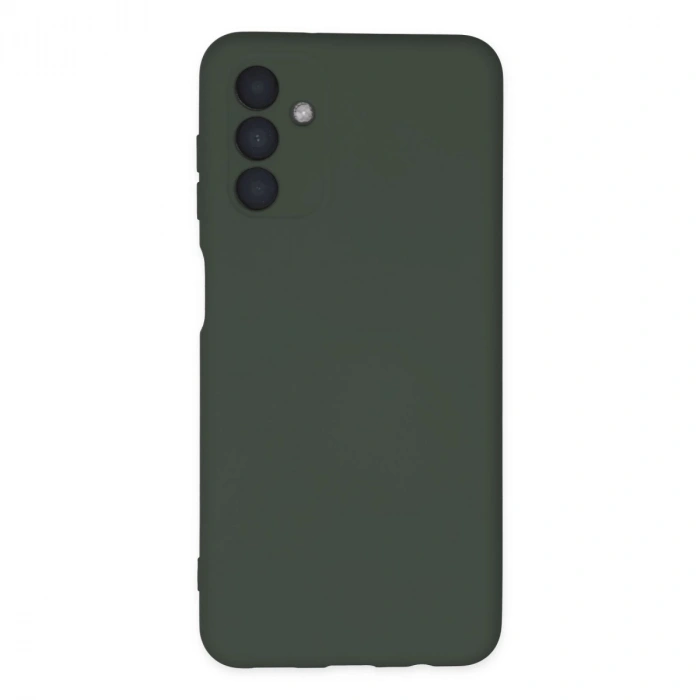 Samsung Galaxy A04s Kılıf Nano İçi Kadife Silikon - Koyu Yeşil