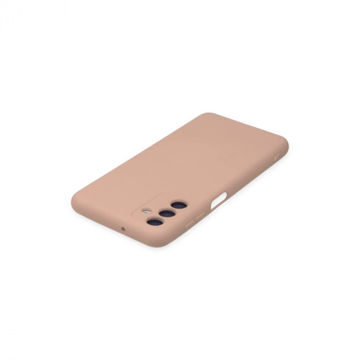 Samsung Galaxy A04s Kılıf Nano İçi Kadife Silikon - Pudra