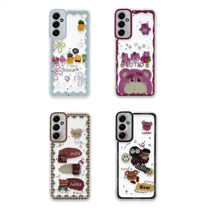 Samsung Galaxy A05s Kılıf Sweet Desenli Silikon Kapak - Şeffaf