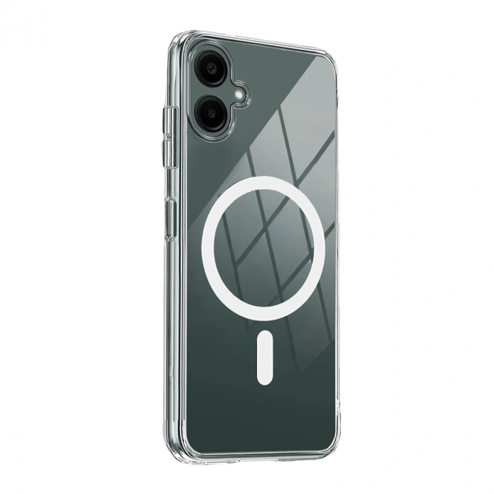 Samsung Galaxy A06 Combo Sert Şeffaf Magsafe Kapak - Şeffaf