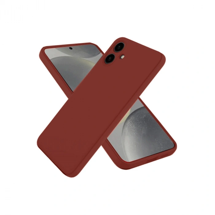 Samsung Galaxy A06 Kılıf First Silikon - Bordo
