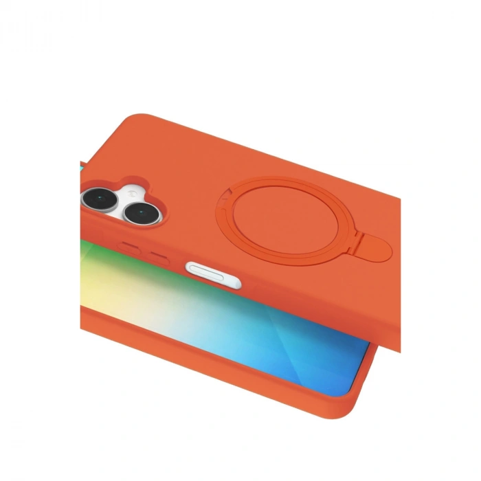 Samsung Galaxy A06 Regal Magsafe Standlı Kapak - Turuncu