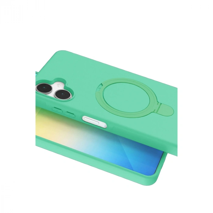 Samsung Galaxy A06 Regal Magsafe Standlı Kapak - Yeşil