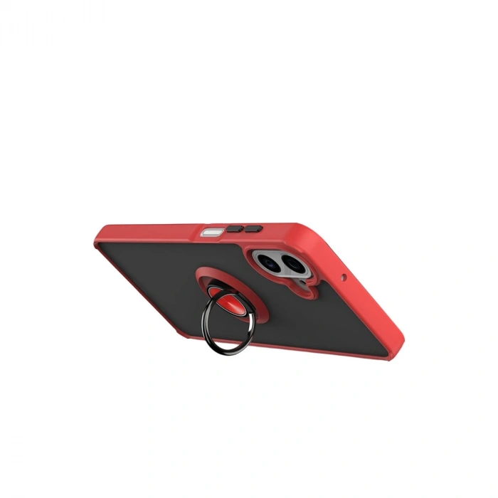 Samsung Galaxy A07 4g Montreal Yüzüklü Silikon Kapak - Kırmızı