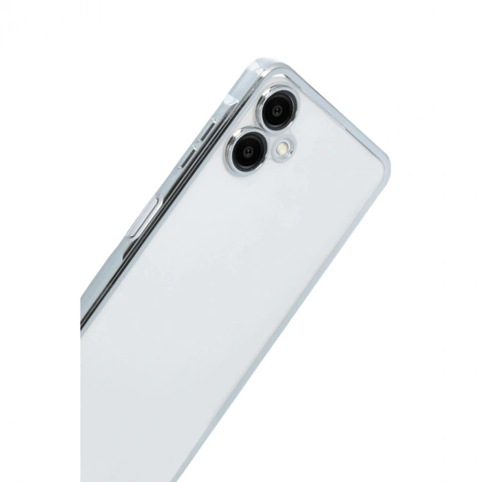 Samsung Galaxy A07 4g Razer Lensli Silikon - Gümüş