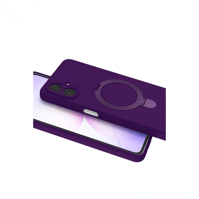 Samsung Galaxy A07 4g Regal Magsafe Standlı Kapak - Derin Mor