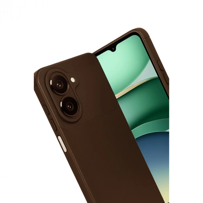 Samsung Galaxy A07 Auto Focus Karbon Kapak - Kahverengi